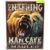Image 1 : METAL "MAN CAVE" WALL SIGN 12 X 16