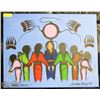 Image 1 : ABORIGINAL CANVAS PAINTING "WOMEN'S HEALTH"