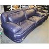 Image 1 : ESTATE LEATHER PURPLE SOFA, 88X44,