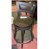 Image 1 : METAL AND WOOD SWIVEL BAR STOOL