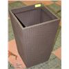 Image 1 : RESIN WICKER PLANTER, 15 X 15 X 22