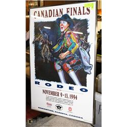 CANADIAN FINALS RODEO FRAMED POSTER