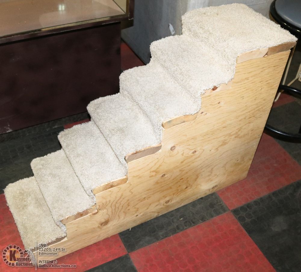 CARPETED DOG STAIRS.
