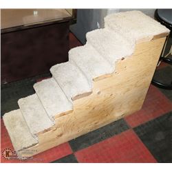 CARPETED DOG STAIRS.