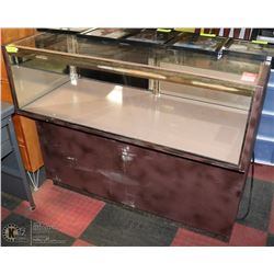 LIGHTED WOODEN JEWELLERS CABINET