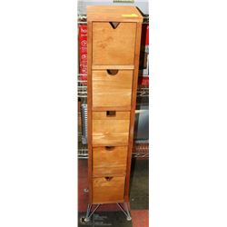 SOLID WOOD STORAGE STAND.