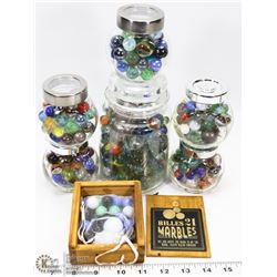 VINTAGE MARBLES JUMBO STEELIES, COLORED