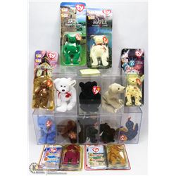 FLAT OF VINTAGE TY BEANIE BABIES MAPLE