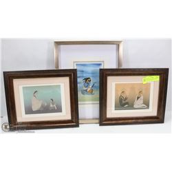 LOT OF 3 NATIVE ARTWORKS BY LOYAN MANI, TITLES