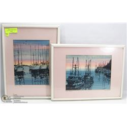 PAIR OF P.GODBOAT ORIGINAL PAINTINGS, BOTH FEATURE
