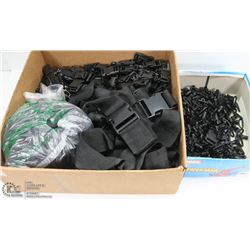 LOT OF NEW BUCKLES , HARDWARE AND MORE