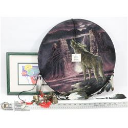 BOX WITH WATER COLOR PAINTING PAUL BRENT, COPPER