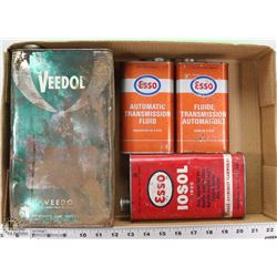 LOT OF VINTAGE OIL CANS