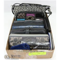 BOX FULL OF LADIES & MEN'S WALLETS INCL.