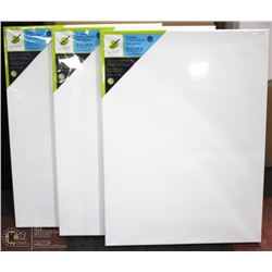 CASE OF 3 NEW STRETCHED GALLERY CANVAS 18" X 24"