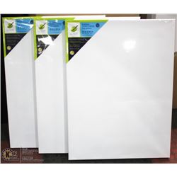 CASE OF 3 NEW STRETCHED GALLERY CANVAS 18" X 24"