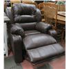 Image 2 : NEW BROWN LEATHERETTE RECLINING SOFA CHAIR