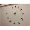 Image 2 : WALL MOUNT BUTTERFLY CLOCK (MISSING ONE BUTTERFLY) AND A ROUND WALL CLOCK