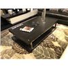 Image 2 : DARK WOOD LIVING ROOM SET INC. DARK WOOD WITH SS FRAME COFFEE TABLE AND LARGE