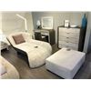Image 2 : LARGE MICROFIBER BEDROOM SUITE  INCLUDES: KING SIZE BED WITH MATTRESS, 2 NIGHT STANDS,