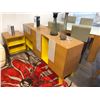 Image 2 : LARGE LIGHT TEAK WITH ACCENTS LIVING ROOM SET INC. COFFEE TABLE, ENTERTAINMENT STAND, SIDEBOARD,