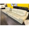 Image 1 : TAN LEATHER SOFA, AND LOVESEAT, DISPLAY MODEL, SCUFFS PRESENT