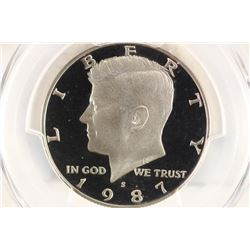1987-S KENNEDY HALF DOLLAR PCGS PR69 DCAM