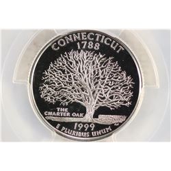 1999-S SILVER CONNECTICUT QUARTER PCGS PR69 DCAM