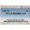 Image 3 : 1987-S JEFFERSON NICKEL PCGS PR69 DCAM