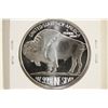 Image 2 : 1 TROY OZ .999 FINE SILVER PROOF ROUND BUFFALO /