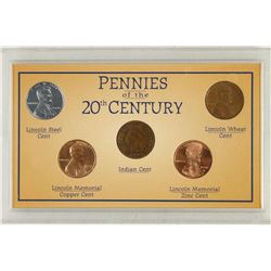 PENNIES OF THE 20TH CENTURY INDIAN HEAD CENT,