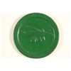 Image 2 : VINTAGE POKER CHIP DARK GREEN WITH EMBOSSED