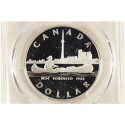 1984 CANADA TORONTO SILVER DOLLAR PCGS PR69 DCAM
