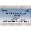 Image 3 : 1984 CANADA TORONTO SILVER DOLLAR PCGS PR69 DCAM
