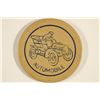 Image 2 : VINTAGE POKER CHIP BEIGE / DARK BLUE ENGRAVED