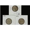 Image 1 : 1942,43 & 44 CANADA SILVER 25 CENTS