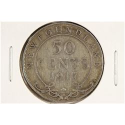 1917-C NEWFOUNDLAND SILVER 50 CENT