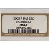 Image 3 : 2005-P SMS CALIFORNIA QUARTER NGC MS69