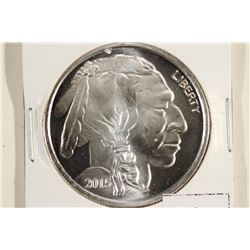 1 TROY OZ .999 FINE SILVER ROUND 2015 INDIAN /
