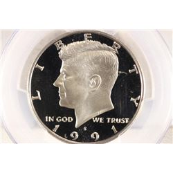 1991-S KENNEDY HALF DOLLAR PCGS PR69 DCAM