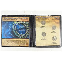 3 CENTURIES OF US NICKELS LIBERTY "V" NICKEL,