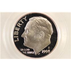 1998-S ROOSEVELT DIME PCGS PR69 DCAM