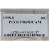 Image 3 : 1998-S ROOSEVELT DIME PCGS PR69 DCAM
