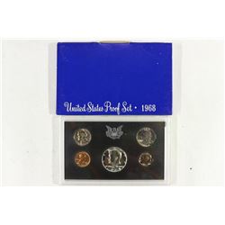 1968 US PROOF SET WITH BOX, 40% SILVER JFK HALF