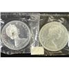 Image 2 : 2-1965 CANADA SILVER DOLLARS UNC