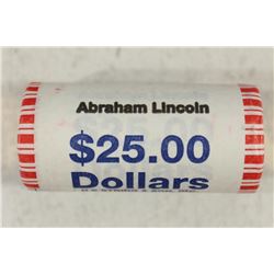 $25 ROLL OF 2010 ABRAHAM LINCOLN PRESIDENTIAL $'S