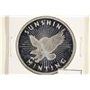 Image 1 : 1 TROY OZ .999 FINE SILVER PROOF ROUND SUNSHINE