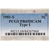 Image 3 : 1981-S TYPE I JEFFERSON NICKEL PCGS PR69 DCAM