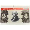 Image 2 : 2014 $2 SINGLE NOTE THIS IS A 2009 $2 FRN WITH