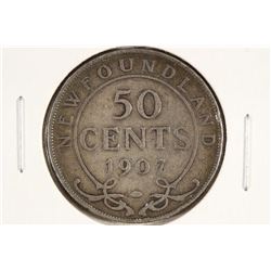 1907 NEWFOUNDLAND SILVER 50 CENT